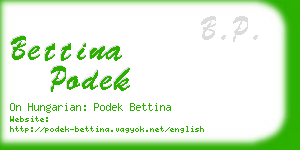 bettina podek business card